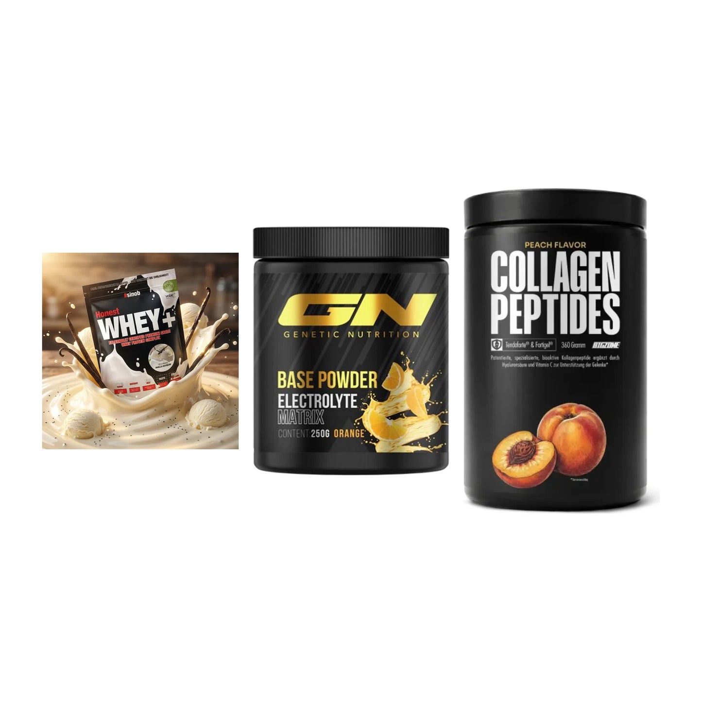 Regenerations-Set: Sinob Honest + GN Base Powder + Big Zone – alle enthaltenen Artikel