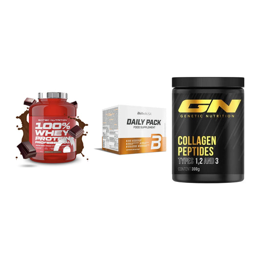 Regenerations-Set: Scitec 100% + BioTech Daily + GN Peptan – alle enthaltenen Artikel
