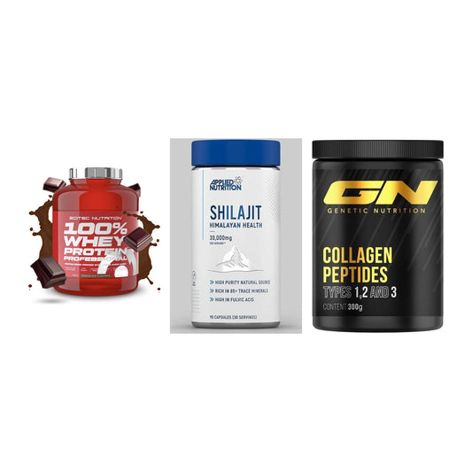 Regenerations-Set: Scitec 100% + Applied Nutriti + GN Peptan – alle enthaltenen Artikel