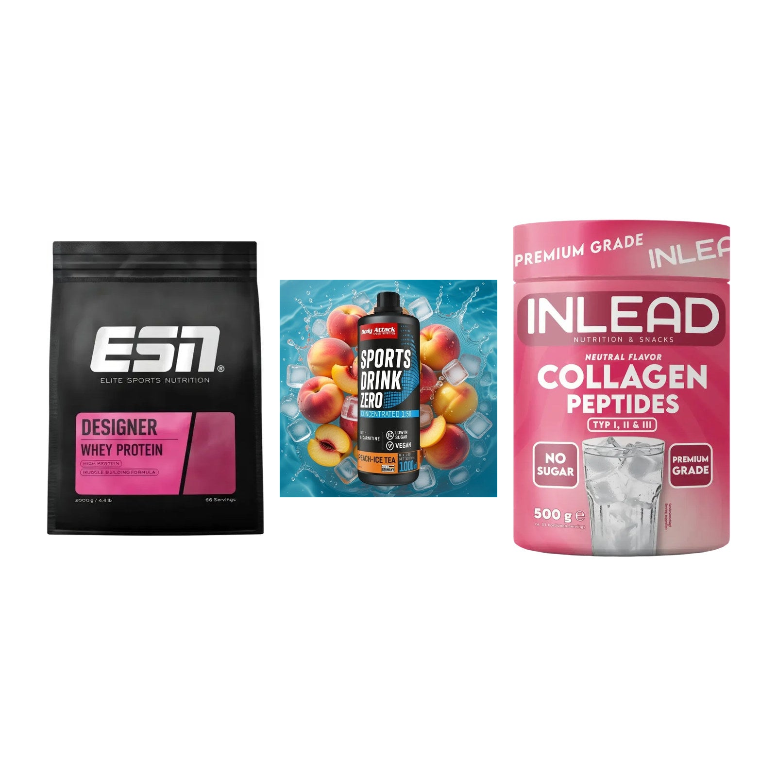 Regenerations-Set: ESN Designer + Body Attack + INLEAD Collagen – alle enthaltenen Artikel
