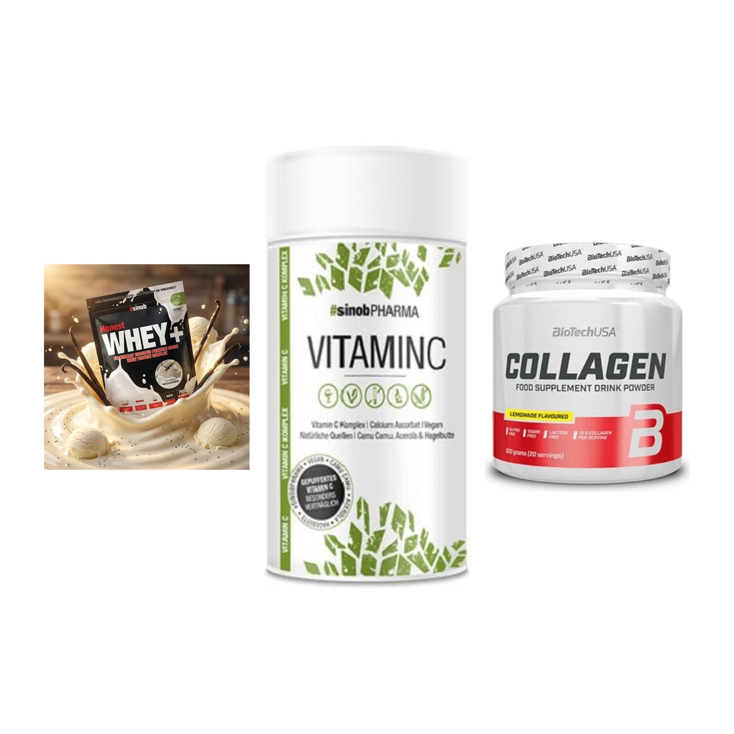 Regenerations-Set: Sinob Honest + Sinob Vitamin C + BioTech Collage – alle enthaltenen Artikel