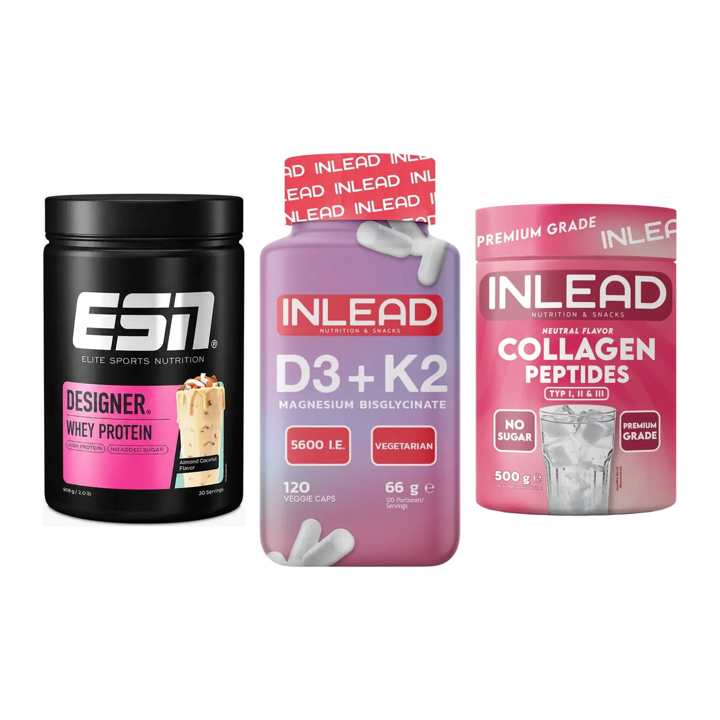 Regenerations-Set: ESN Designer + INLEAD Vitamin + INLEAD Collagen – alle enthaltenen Artikel