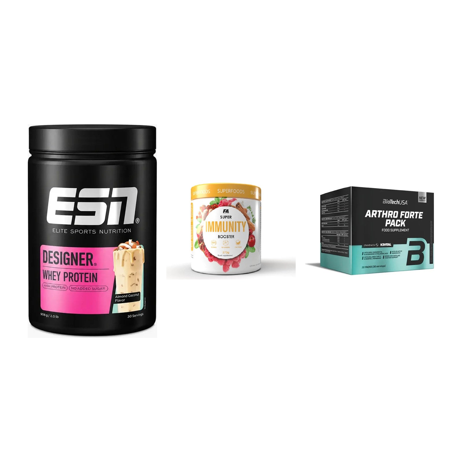 Regenerations-Set: ESN Designer + FA Nutrition + BioTech Arthro – alle enthaltenen Artikel