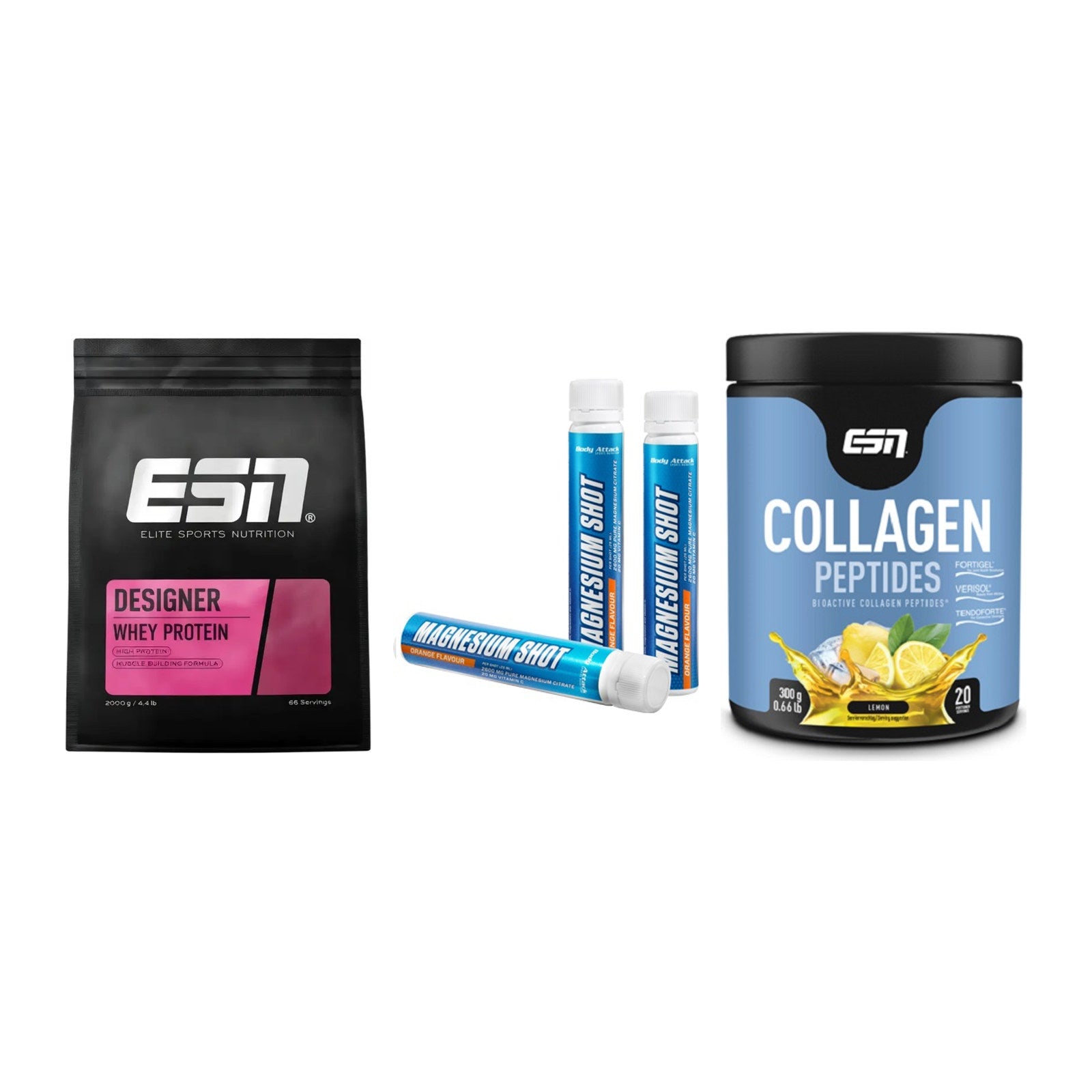Regenerations-Set: ESN Designer + Body Attack + ESN Collagen – alle enthaltenen Artikel