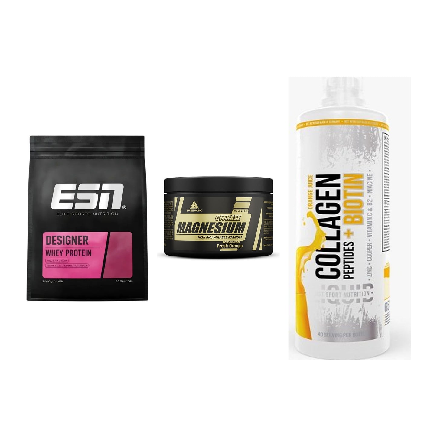 Regenerations-Set: ESN Designer + Peak Magnesium + MST Collagen – alle enthaltenen Artikel