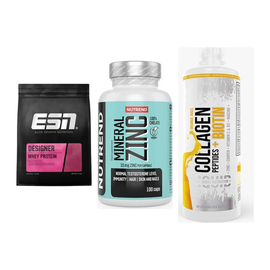 Regenerations-Set: ESN Designer + Nutrend Zinc + MST Collagen – alle enthaltenen Artikel