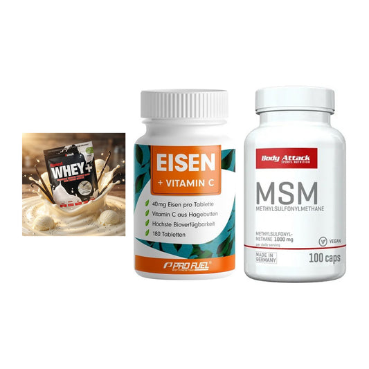 Regenerations-Set: Sinob Honest + ProFuel EISEN + Body Attack MSM – alle enthaltenen Artikel