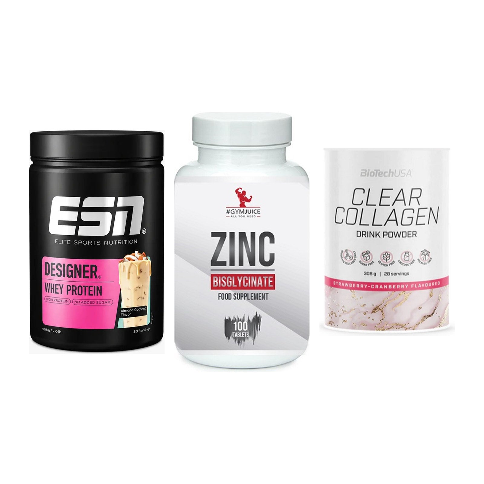 Regenerations-Set: ESN Designer + #GYMJUICE ZINC + BioTech Clear – alle enthaltenen Artikel