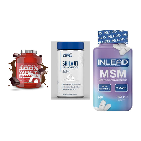 Regenerations-Set: Scitec 100% + Applied Nutriti + INLEAD MSM – alle enthaltenen Artikel