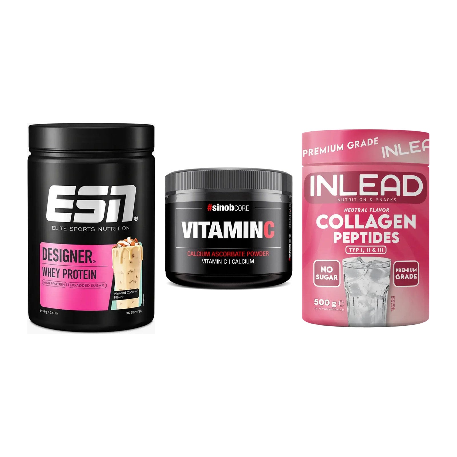 Regenerations-Set: ESN Designer + Sinob Vitamin C + INLEAD Collagen – alle enthaltenen Artikel