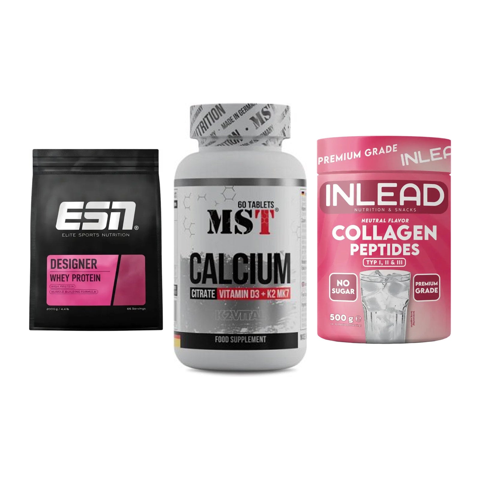 Regenerations-Set: ESN Designer + MST Calcium + INLEAD Collagen – alle enthaltenen Artikel