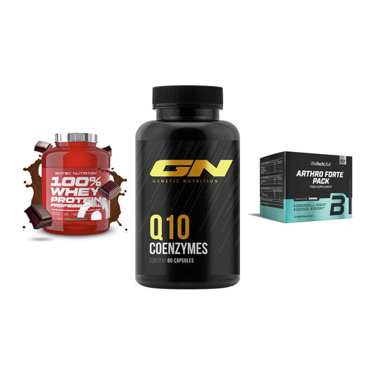 Regenerations-Set: Scitec 100% + GN Q10 Health + BioTech Arthro – alle enthaltenen Artikel