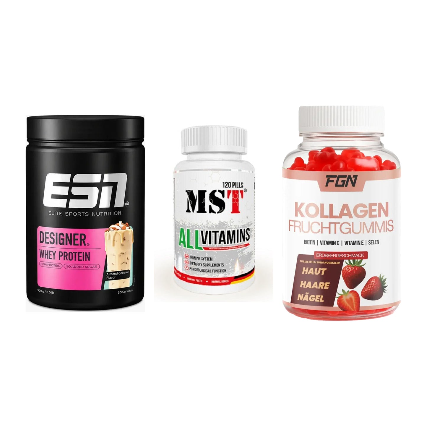 Regenerations-Set: ESN Designer + MST All Vitamin + FGN Kollagen 60 – alle enthaltenen Artikel