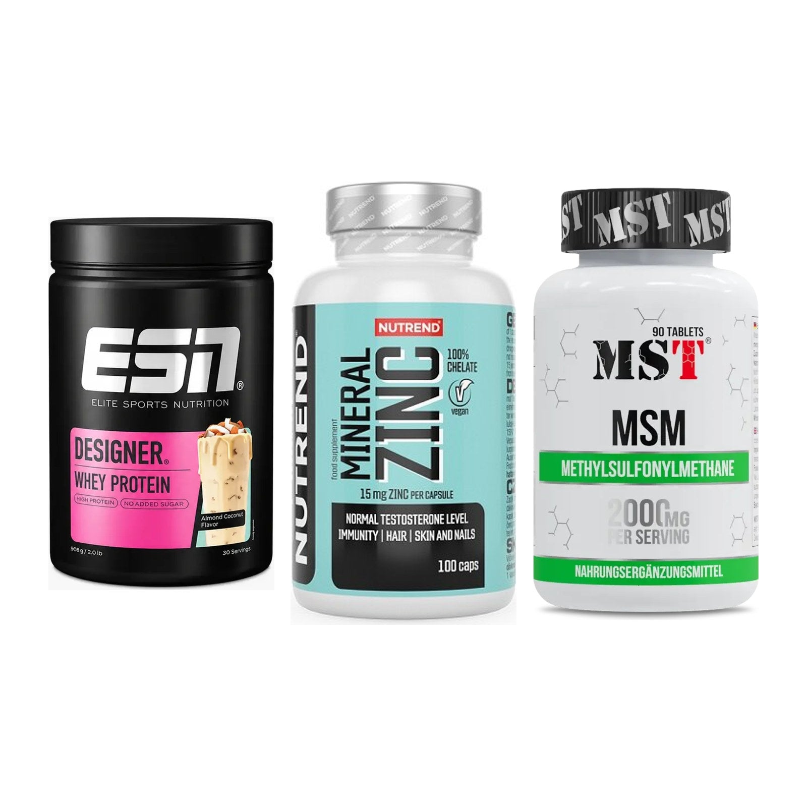 Regenerations-Set: ESN Designer + Nutrend Zinc + MST MSM 2000 / – alle enthaltenen Artikel