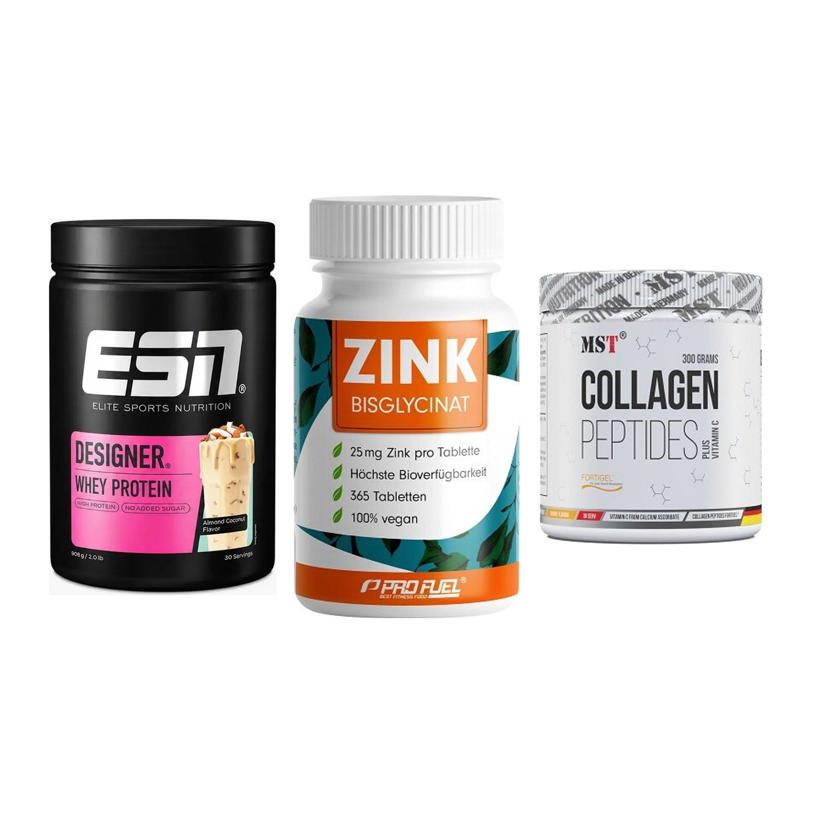 Regenerations-Set: ESN Designer + ProFuel Zink + MST Collagen – alle enthaltenen Artikel
