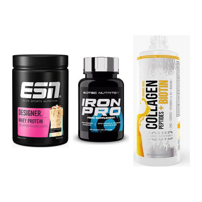 Regenerations-Set: ESN Designer + Scitec Iron Pro + MST Collagen – alle enthaltenen Artikel