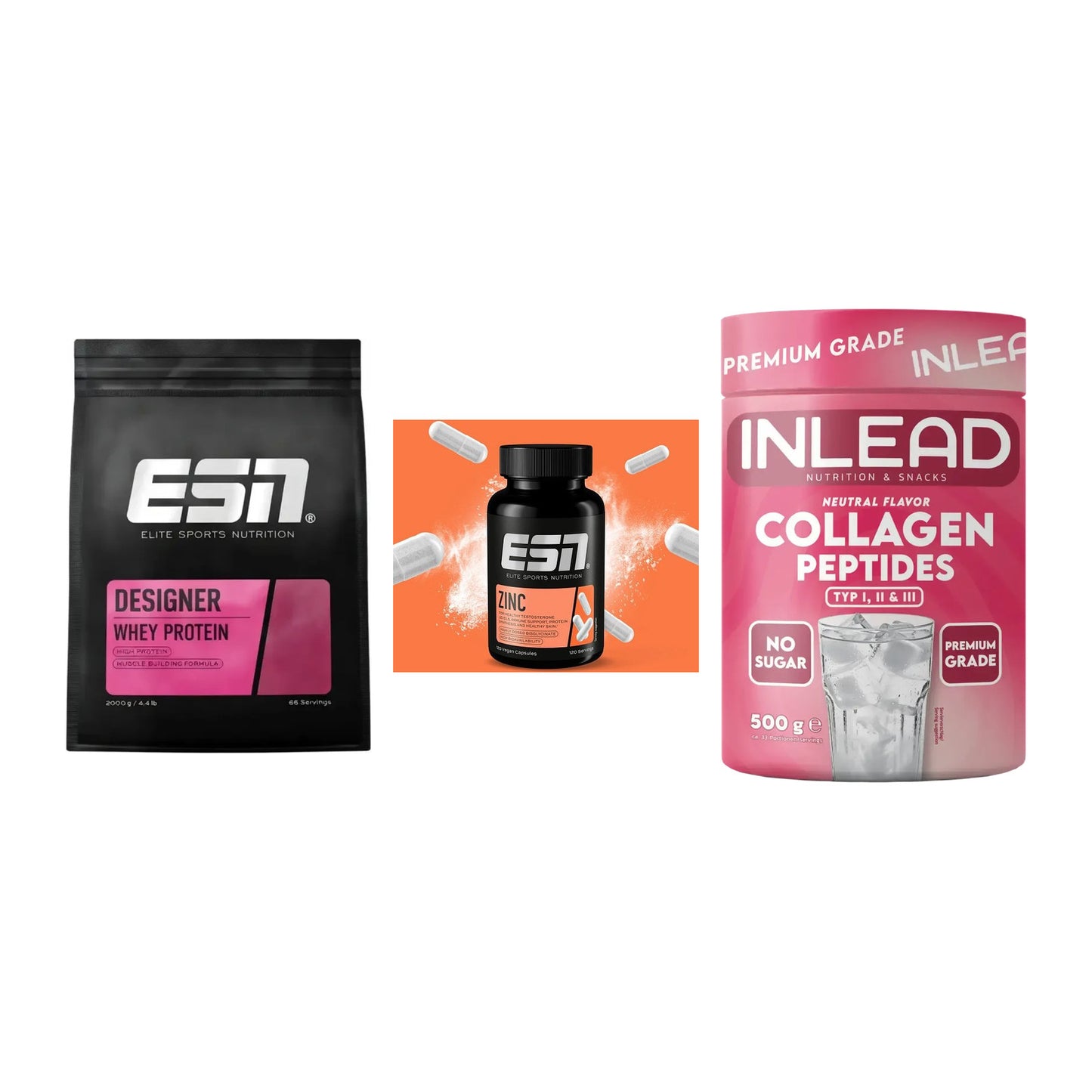 Regenerations-Set: ESN Designer + ESN Zinc + INLEAD Collagen – alle enthaltenen Artikel