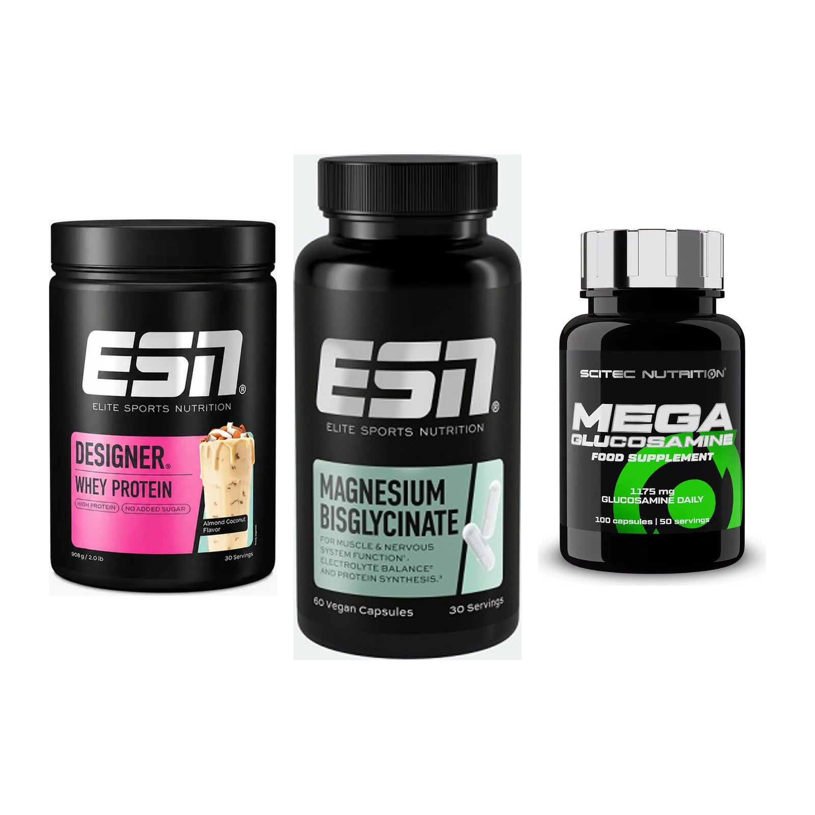 Regenerations-Set: ESN Designer + ESN Magnesium + Scitec Mega – alle enthaltenen Artikel