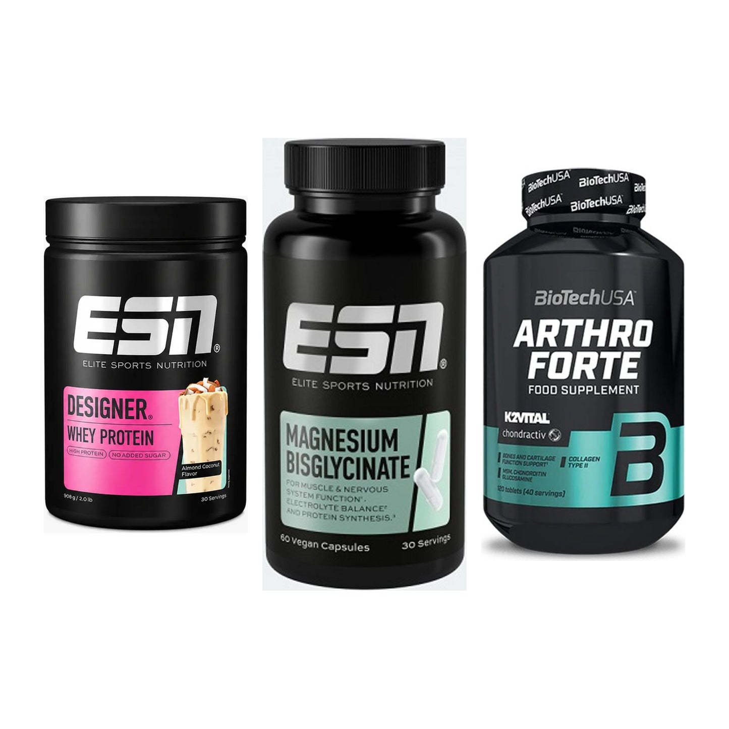 Regenerations-Set: ESN Designer + ESN Magnesium + BioTech Arthro – alle enthaltenen Artikel