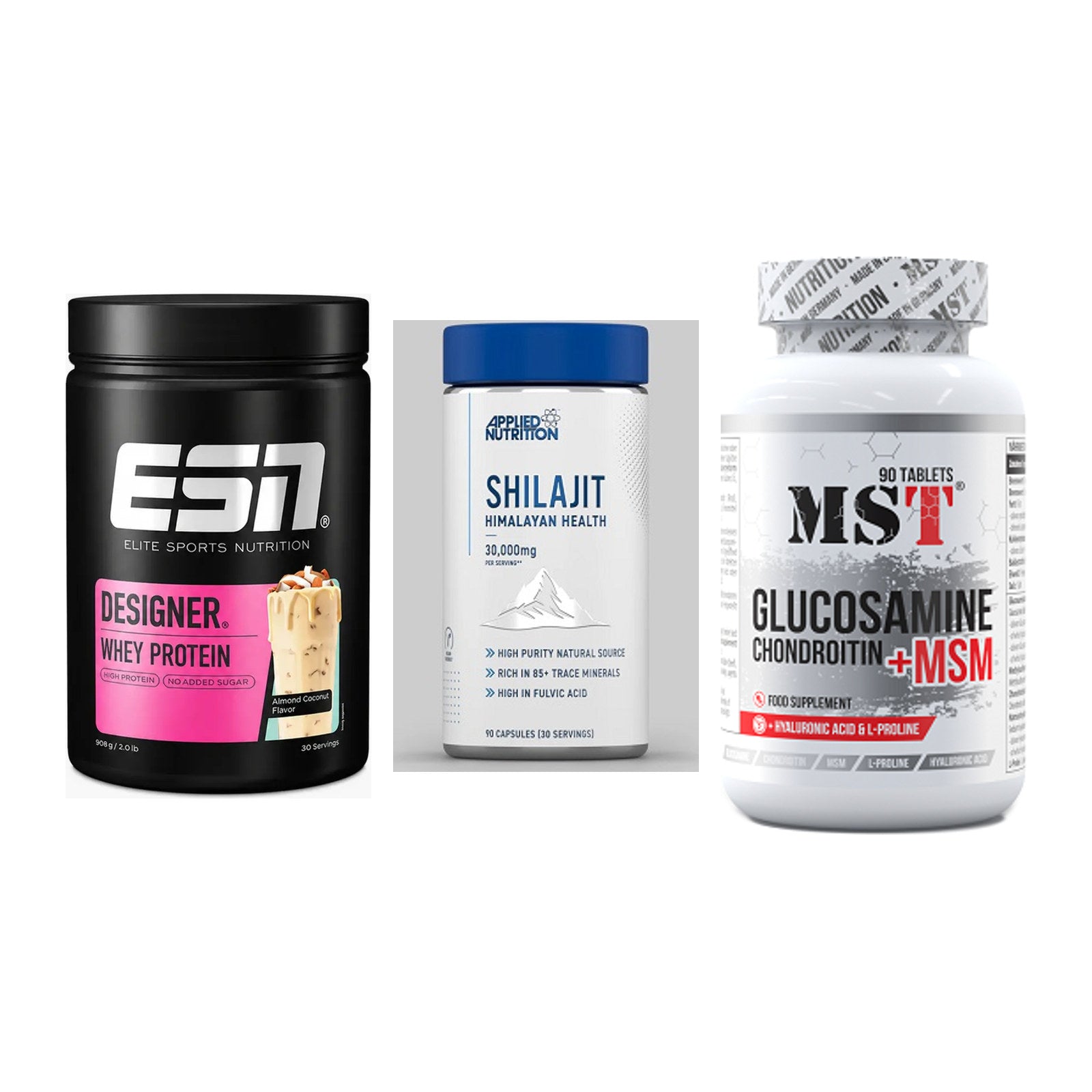 Regenerations-Set: ESN Designer + Applied Nutriti + MST Glucosamine – alle enthaltenen Artikel