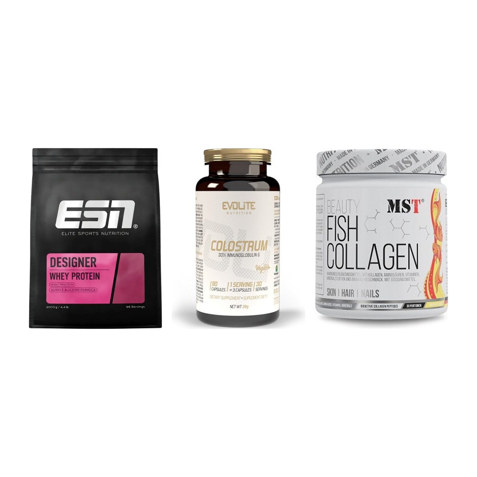 Regenerations-Set: ESN Designer + Evolite Nutriti + MST Beauty Fish – alle enthaltenen Artikel