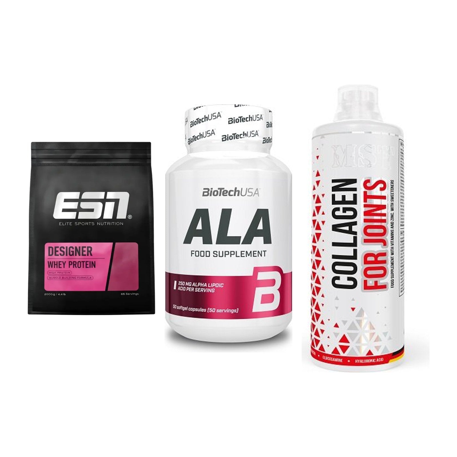 Regenerations-Set: ESN Designer + BioTech ALA + MST Collagen – alle enthaltenen Artikel