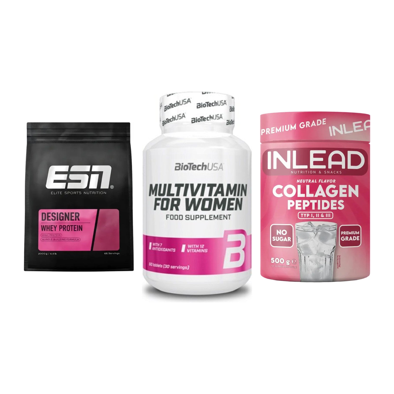 Regenerations-Set: ESN Designer + BioTech Multivi + INLEAD Collagen – alle enthaltenen Artikel