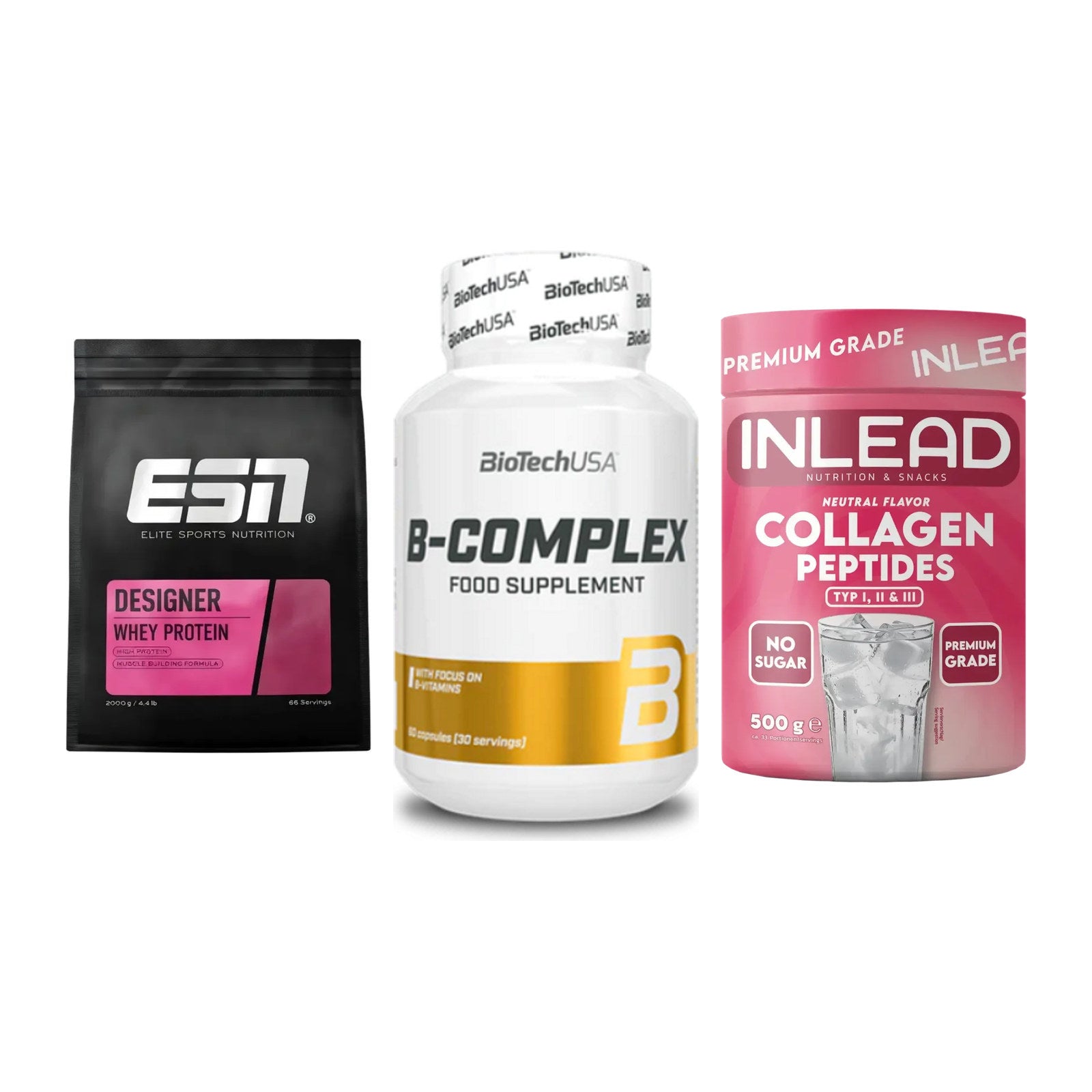 Regenerations-Set: ESN Designer + BioTech B + INLEAD Collagen – alle enthaltenen Artikel