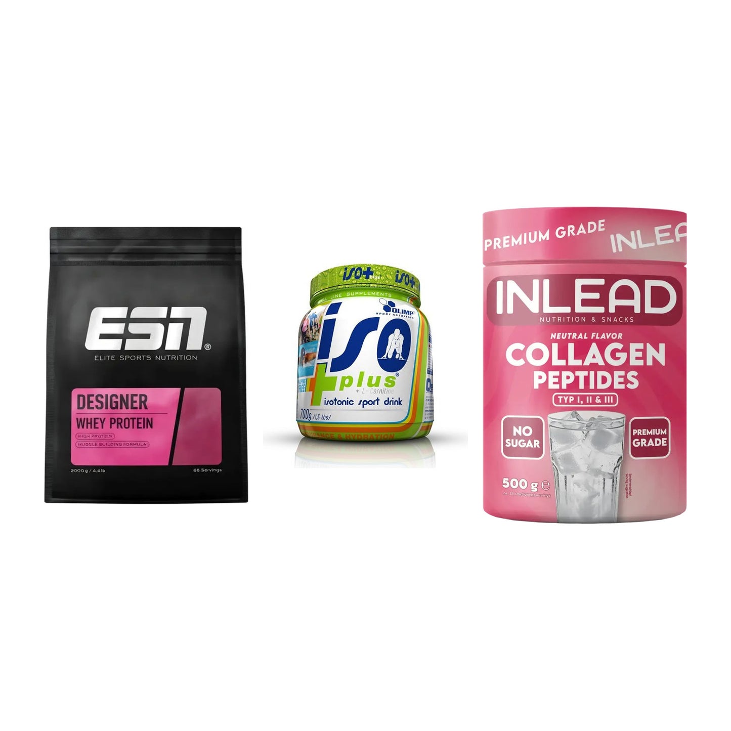 Regenerations-Set: ESN Designer + Olimp Iso Plus + INLEAD Collagen – alle enthaltenen Artikel