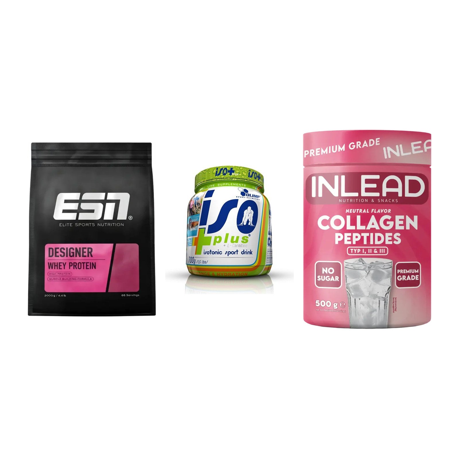 Regenerations-Set: ESN Designer + Olimp Iso Plus + INLEAD Collagen – alle enthaltenen Artikel