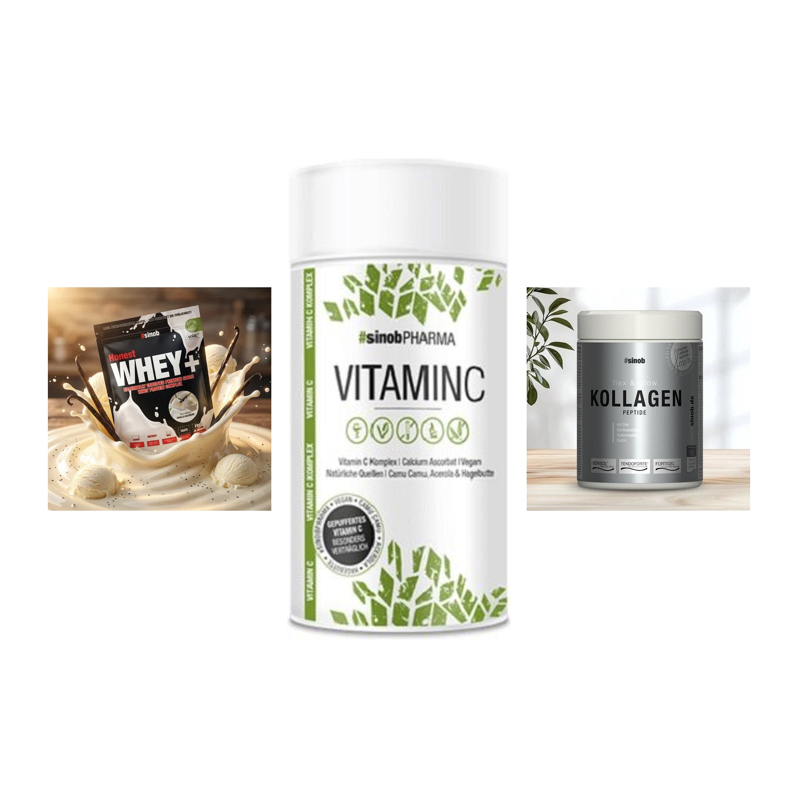 Regenerations-Set: Sinob Honest + Sinob Vitamin C + Sinob Kollagen – alle enthaltenen Artikel