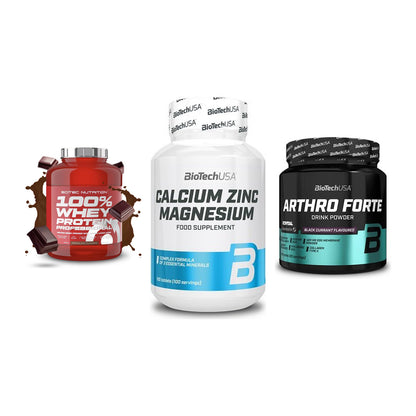 Regenerations-Set: Scitec 100% + BioTech Calcium + BioTech Arthro – alle enthaltenen Artikel
