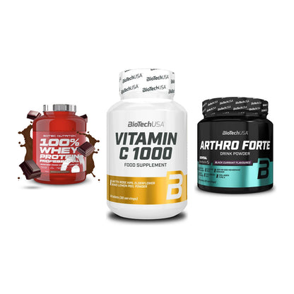 Regenerations-Set: Scitec 100% + BioTech Vitamin + BioTech Arthro – alle enthaltenen Artikel