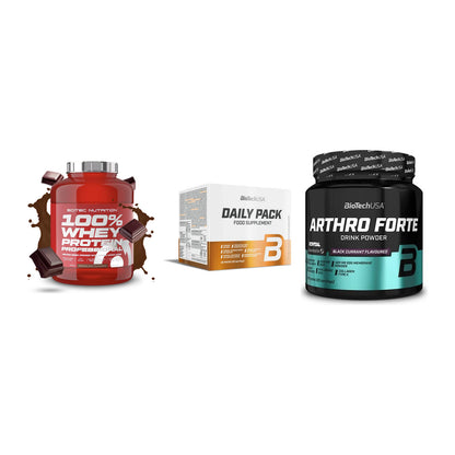 Regenerations-Set: Scitec 100% + BioTech Daily + BioTech Arthro – alle enthaltenen Artikel