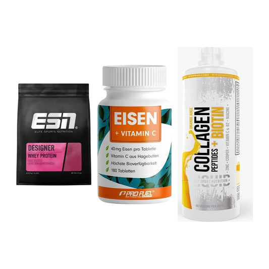 Regenerations-Set: ESN Designer + ProFuel EISEN + MST Collagen – alle enthaltenen Artikel