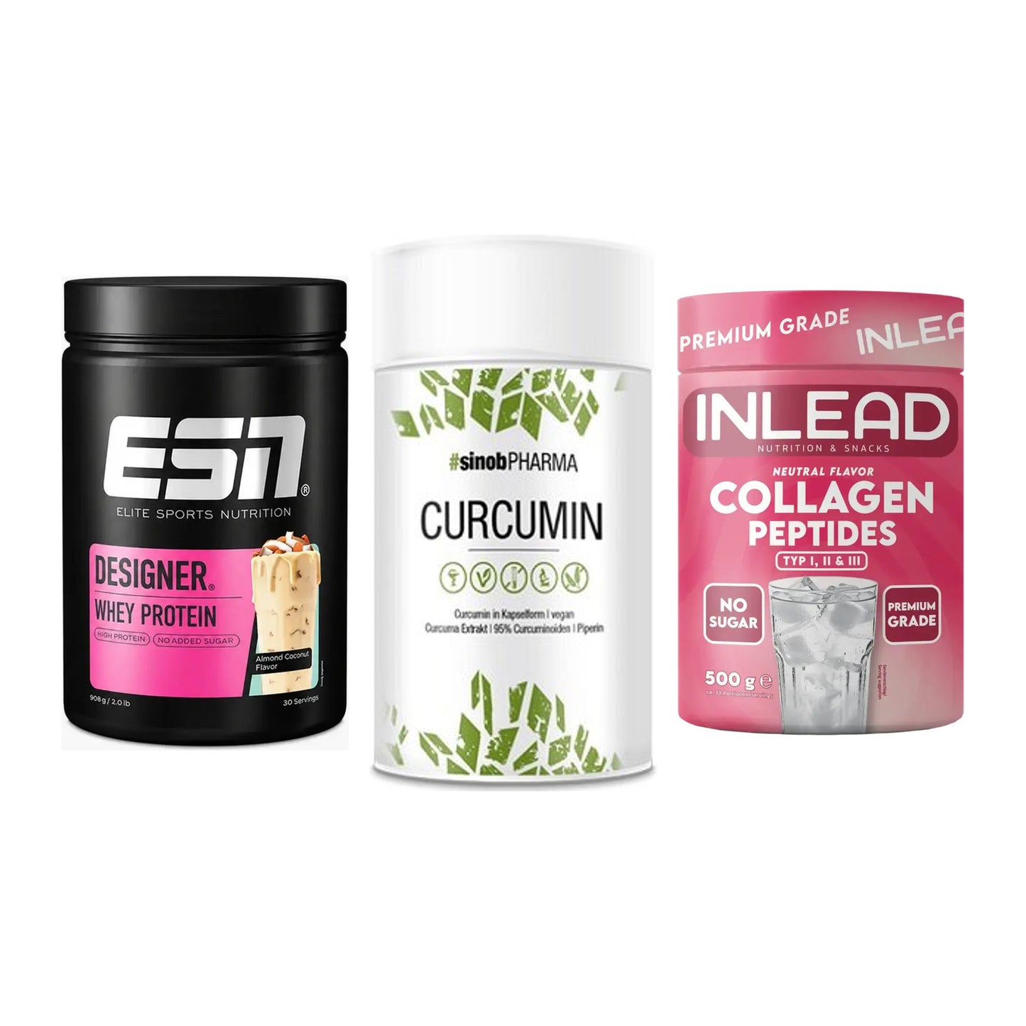 Regenerations-Set: ESN Designer + Sinob Curcumin + INLEAD Collagen – alle enthaltenen Artikel