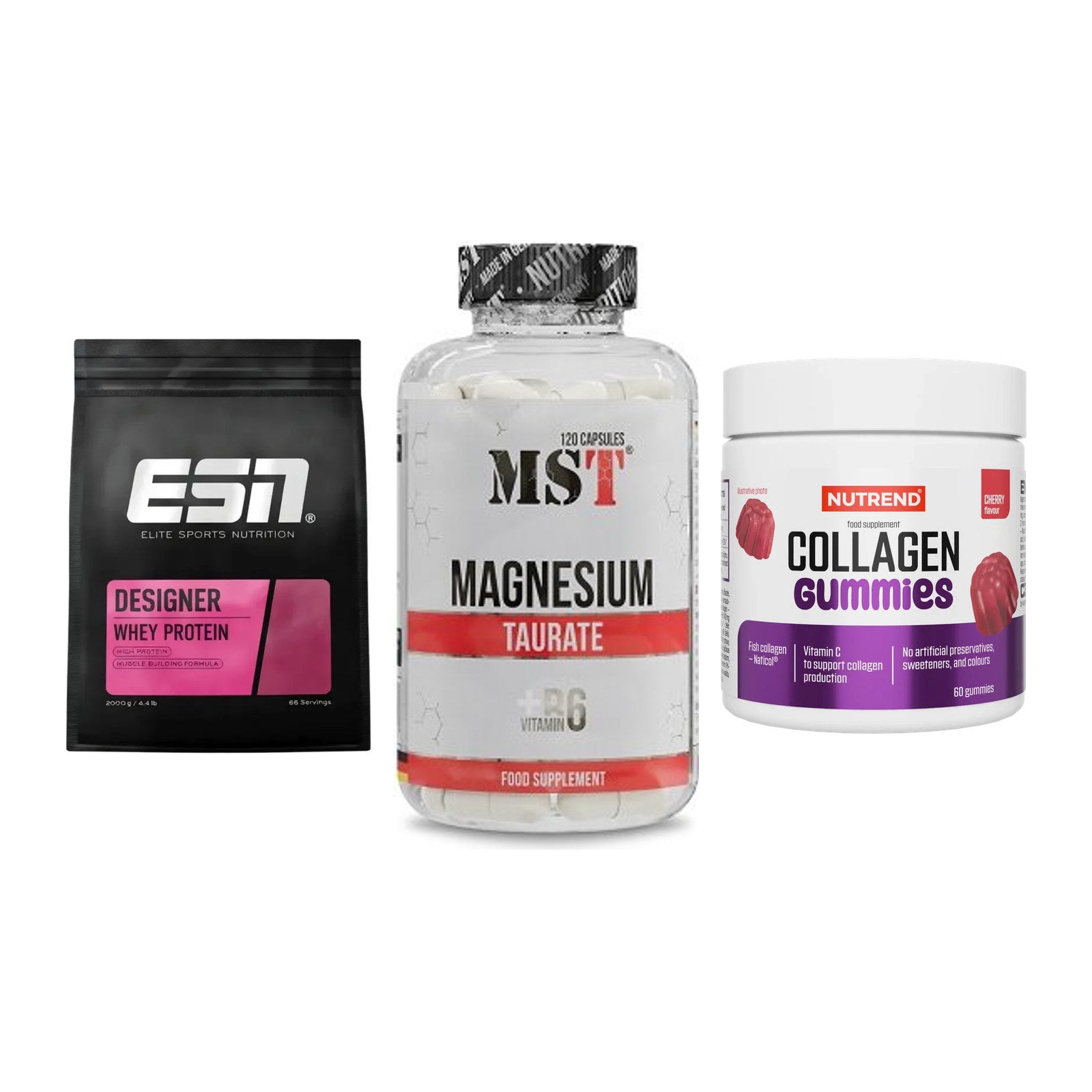 Regenerations-Set: ESN Designer + MST Magnesium + Nutrend Collage – alle enthaltenen Artikel
