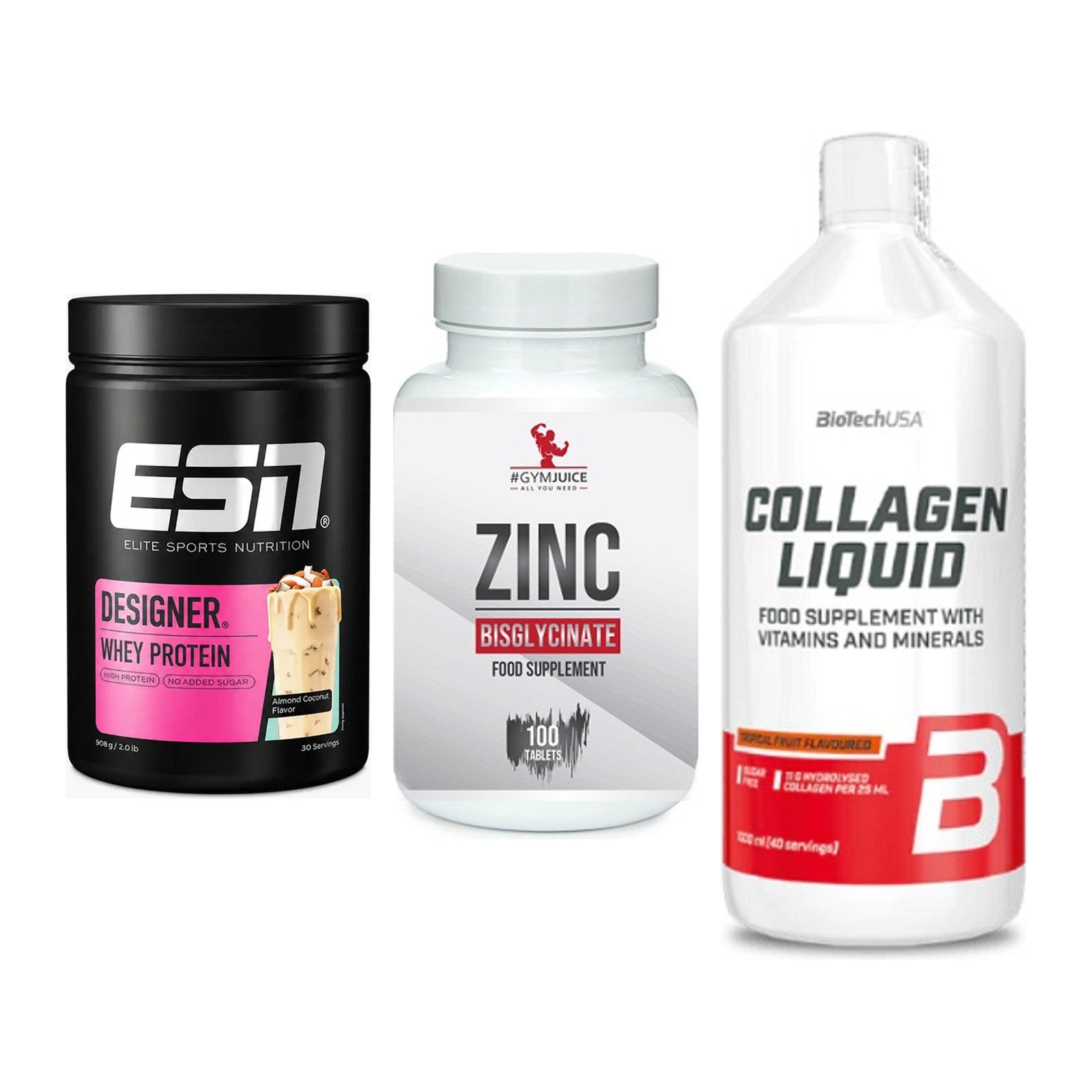 Regenerations-Set: ESN Designer + #GYMJUICE ZINC + BioTech Collage – alle enthaltenen Artikel