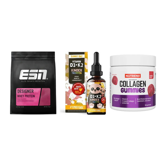 Regenerations-Set: ESN Designer + ProFuel VITAMIN + Nutrend Collage – alle enthaltenen Artikel