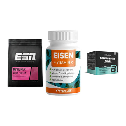 Regenerations-Set: ESN Designer + ProFuel EISEN + BioTech Arthro – alle enthaltenen Artikel