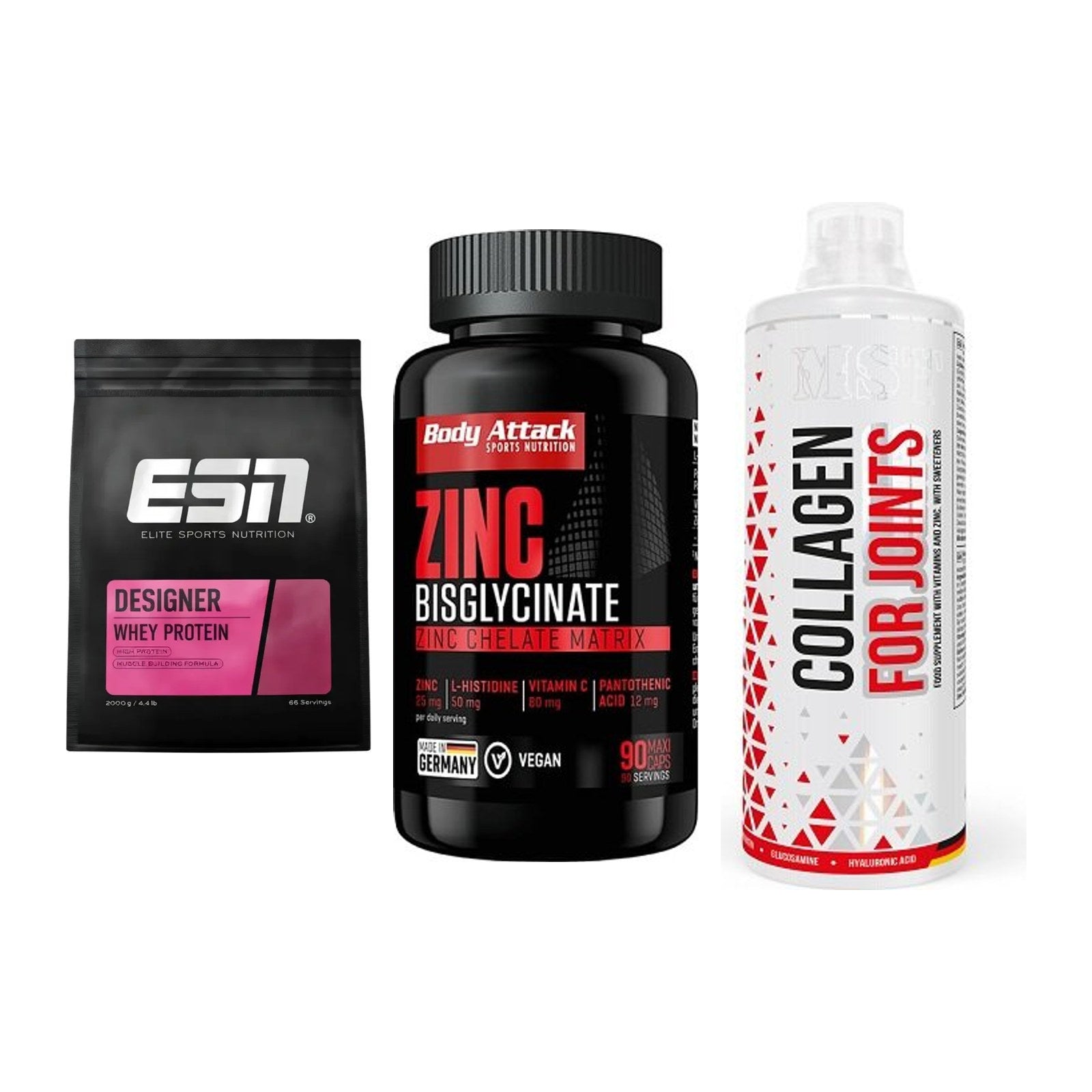 Regenerations-Set: ESN Designer + Body Attack + MST Collagen – alle enthaltenen Artikel