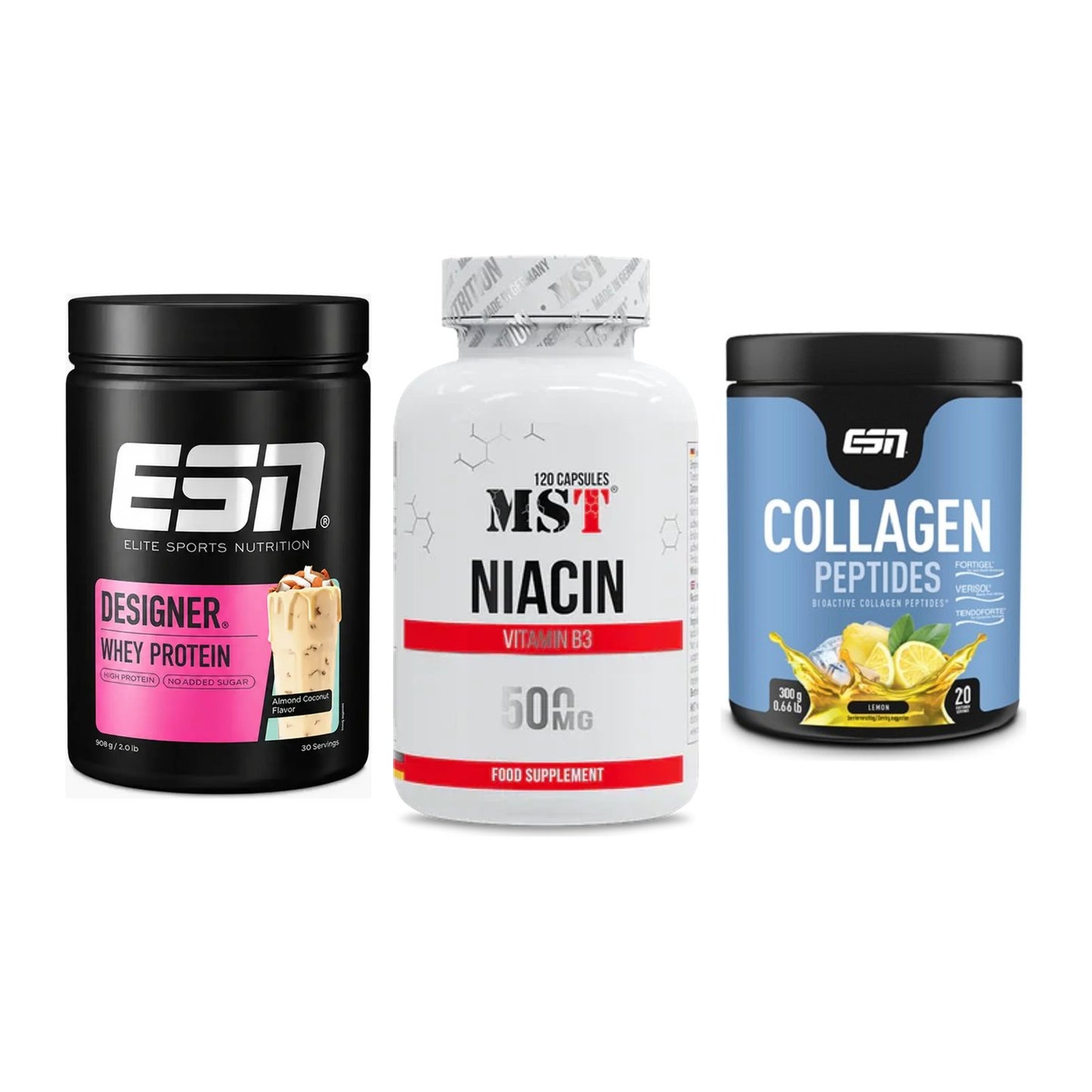 Regenerations-Set: ESN Designer + MST Niacin + ESN Collagen – alle enthaltenen Artikel