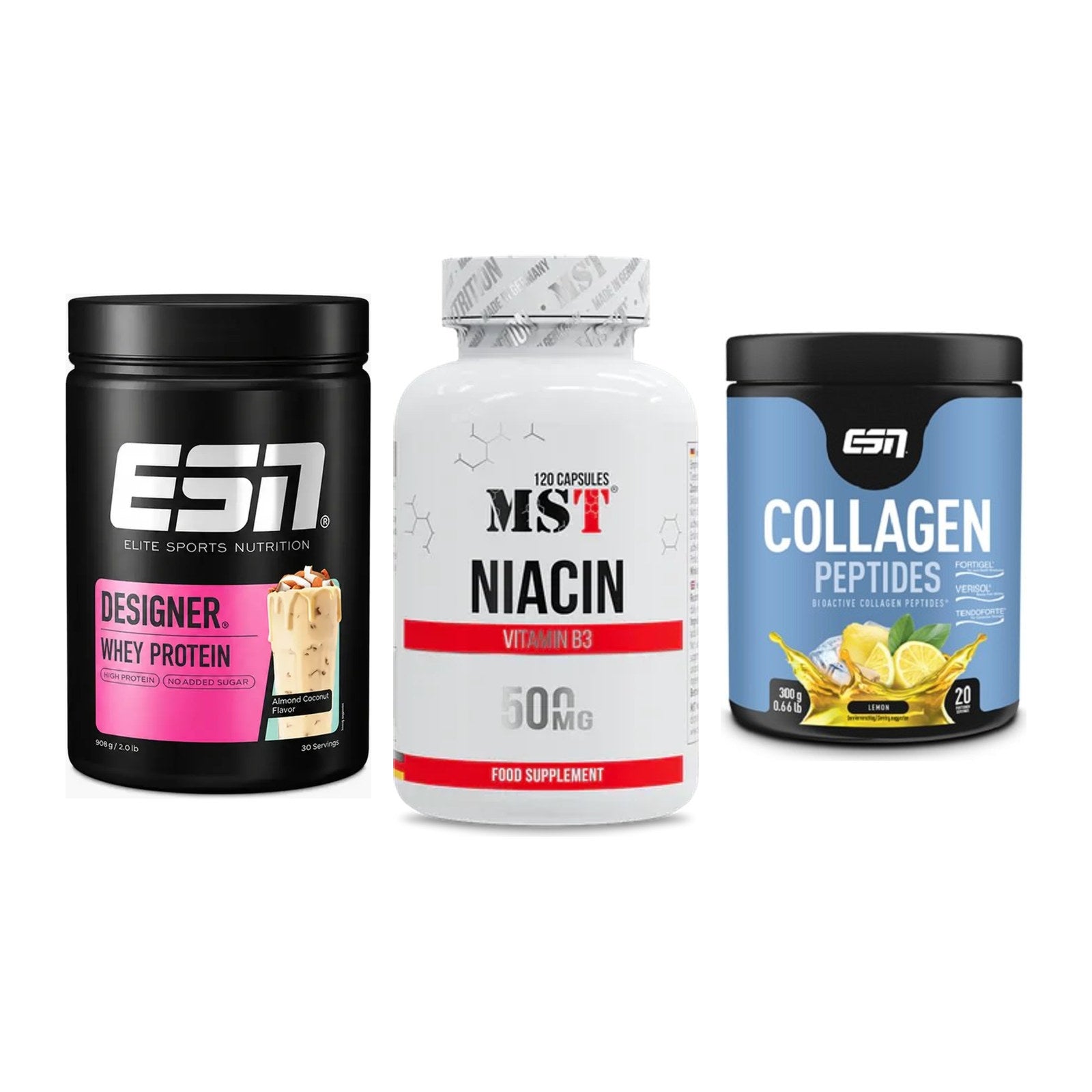 Regenerations-Set: ESN Designer + MST Niacin + ESN Collagen – alle enthaltenen Artikel