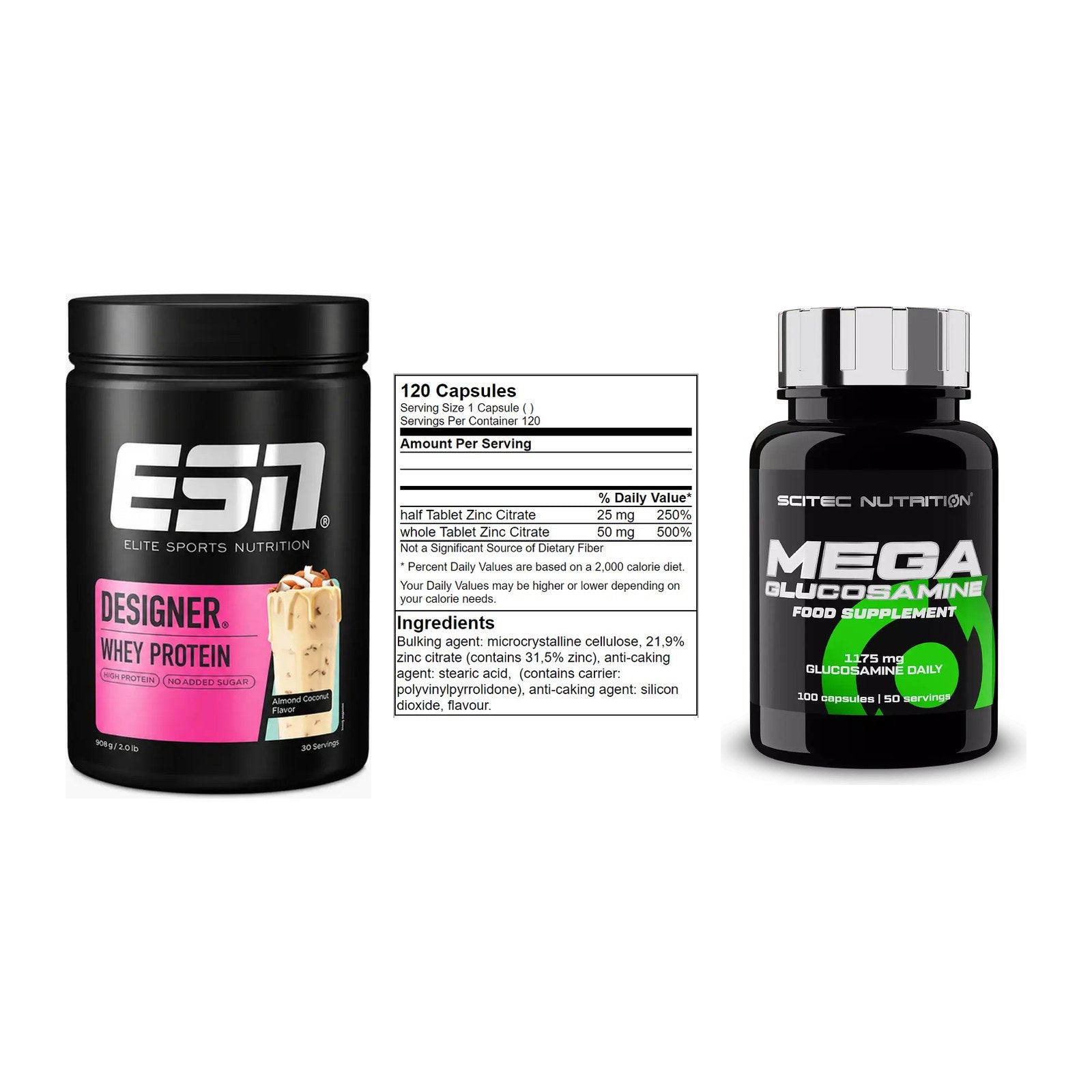 Regenerations-Set: ESN Designer + GN Zinc Citrate + Scitec Mega – alle enthaltenen Artikel