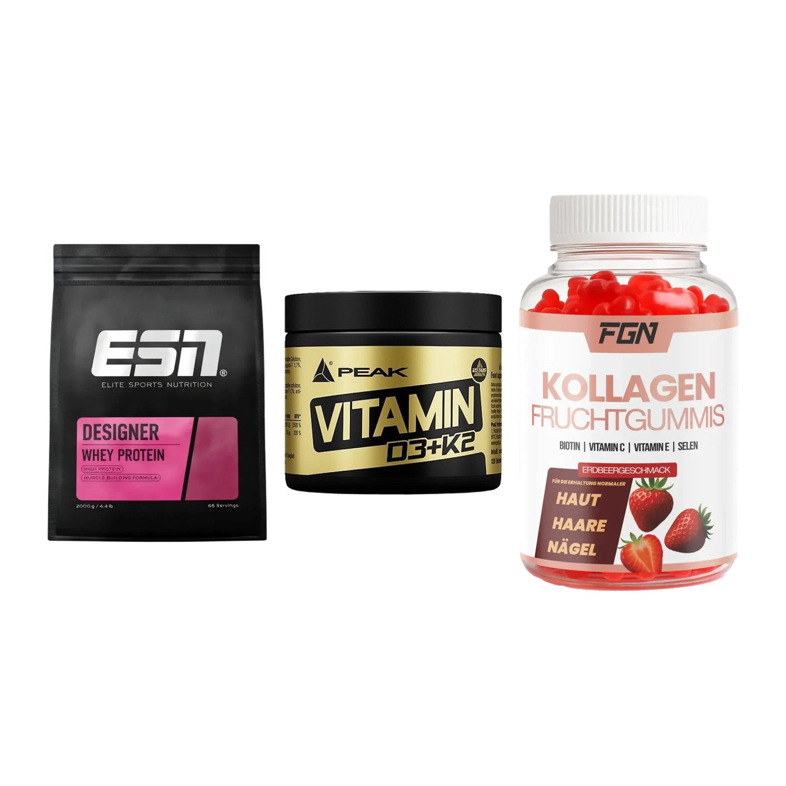 Regenerations-Set: ESN Designer + Peak Vitamin + FGN Kollagen 60 – alle enthaltenen Artikel
