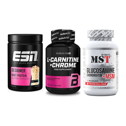 Regenerations-Set: ESN Designer + BioTech L-Carni + MST Glucosamine – alle enthaltenen Artikel