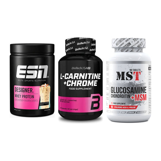 Regenerations-Set: ESN Designer + BioTech L-Carni + MST Glucosamine – alle enthaltenen Artikel