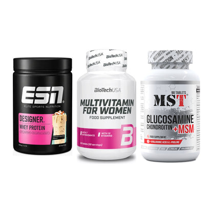 Regenerations-Set: ESN Designer + BioTech Multivi + MST Glucosamine – alle enthaltenen Artikel