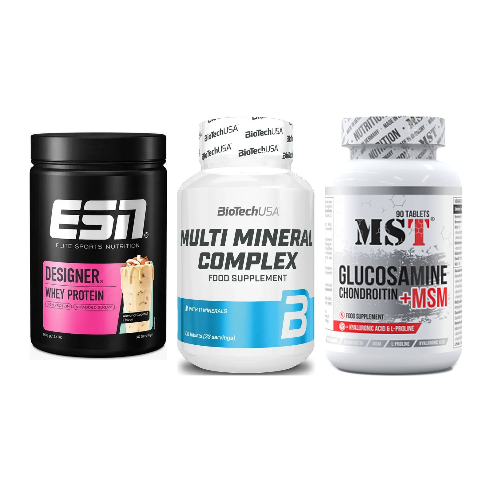 Regenerations-Set: ESN Designer + BioTech Multi + MST Glucosamine – alle enthaltenen Artikel