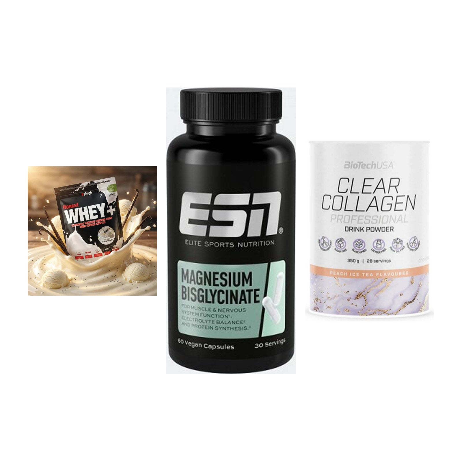 Regenerations-Set: Sinob Honest + ESN Magnesium + BioTech Clear – alle enthaltenen Artikel